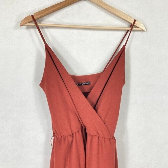 Zara Straight Leg Sleeveless Jumpsuit European Prep Elegant Bold Boho NWT XS - Picture 2 of 7